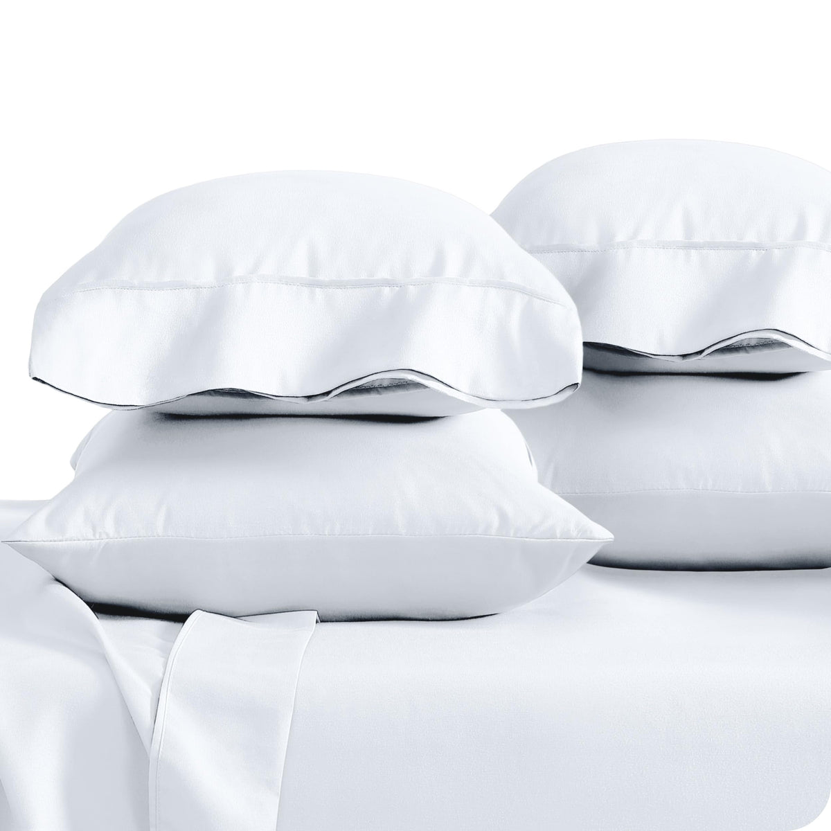 Bare Home microfiber pillowcases texture close-up, showcasing softness and breathability for comfortable sleep.