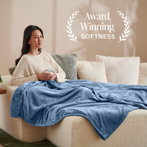 Bare Home microplush close-up shows silky-soft texture for lounging
