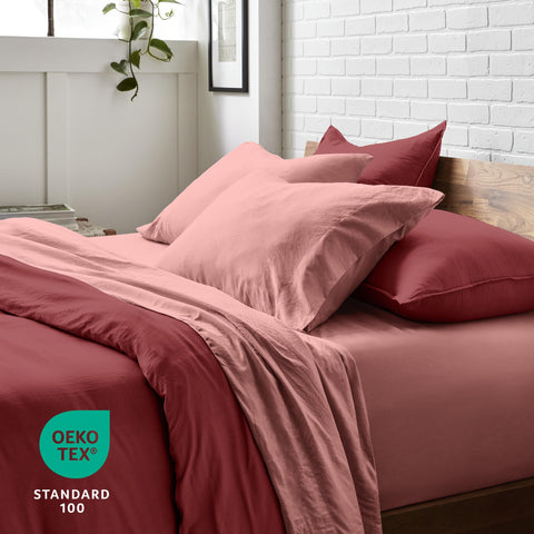OEKO-TEX Standard 100 certification badge on Bare Home fabric.