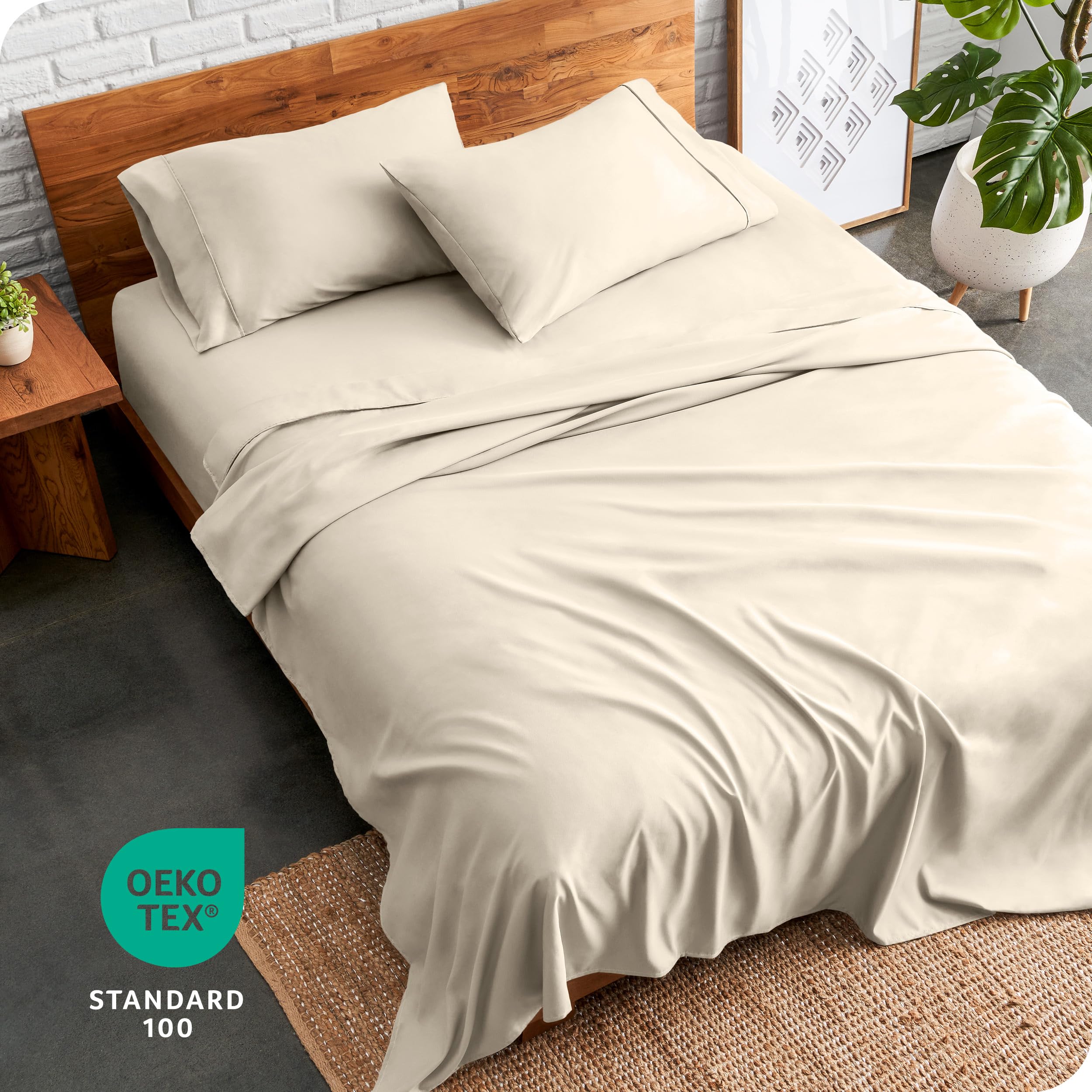 Bare Home OEKO-TEX Certified badge signals safer, toxin-free materials.