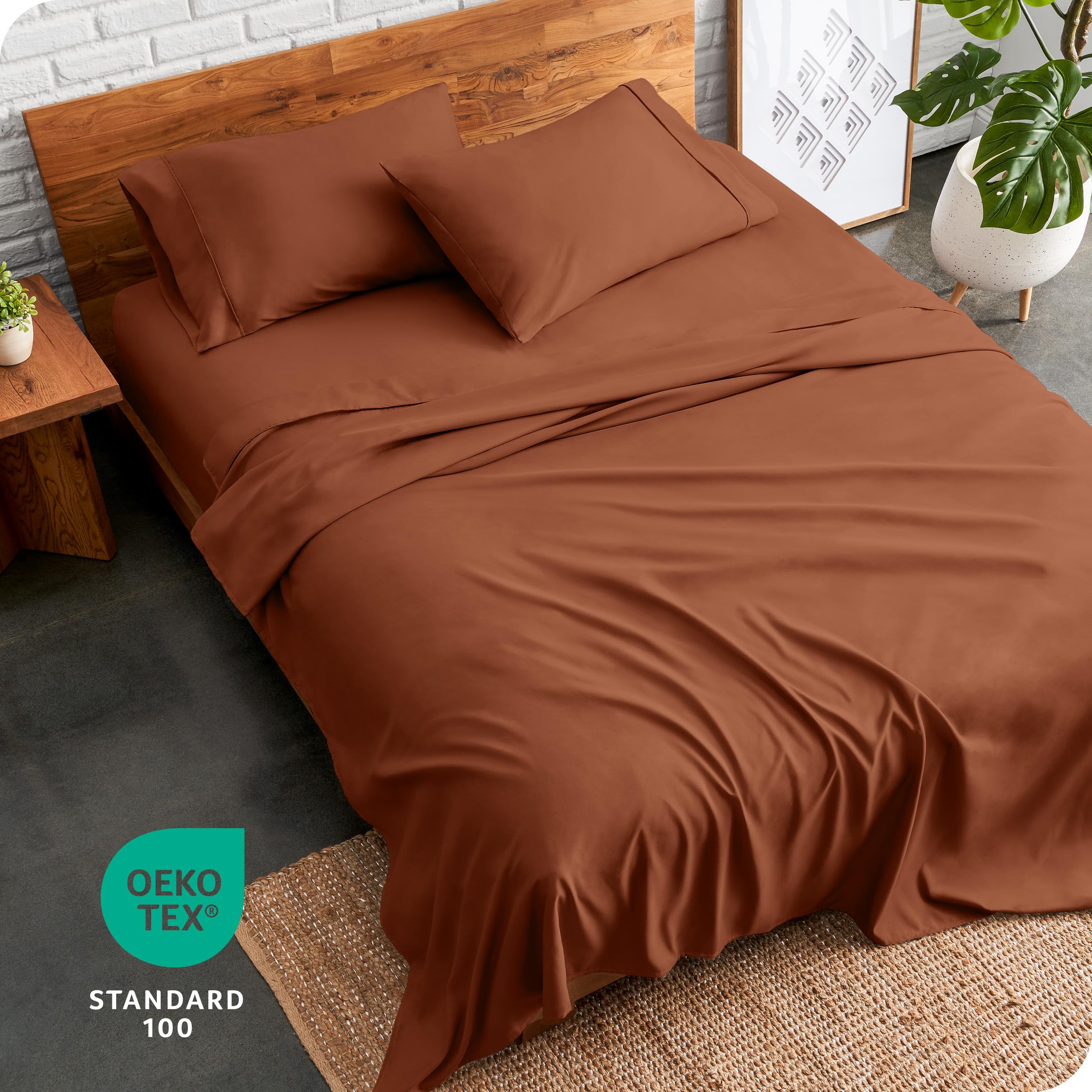 Bare Home OEKO-TEX Standard 100 certified fabric ensures safer sleep.