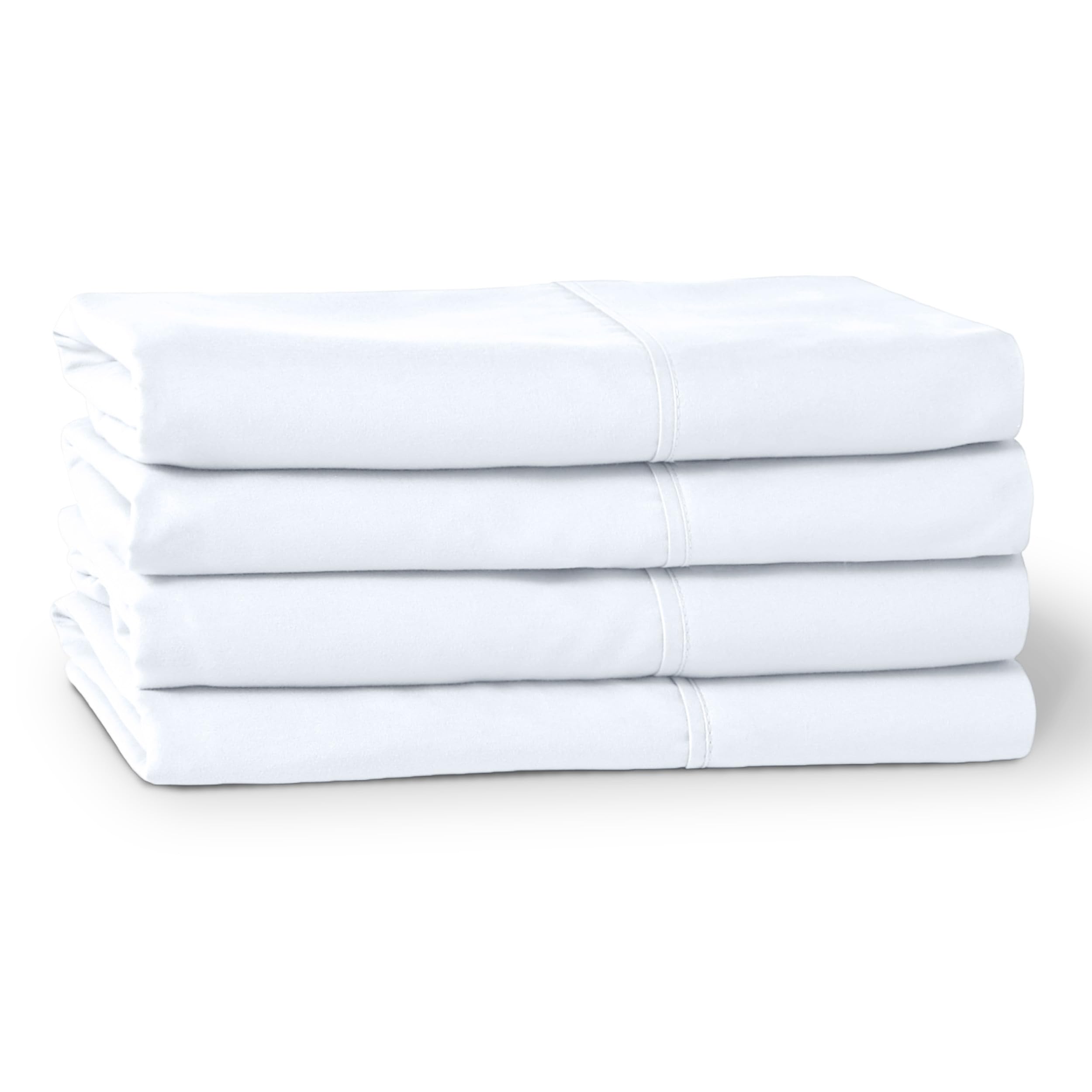 Bare Home white pillowcases shown in a guest bed setup for easy refresh.