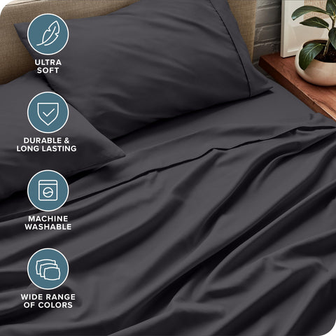 Bare Home queen pillowcases; soft microfiber and easy care.