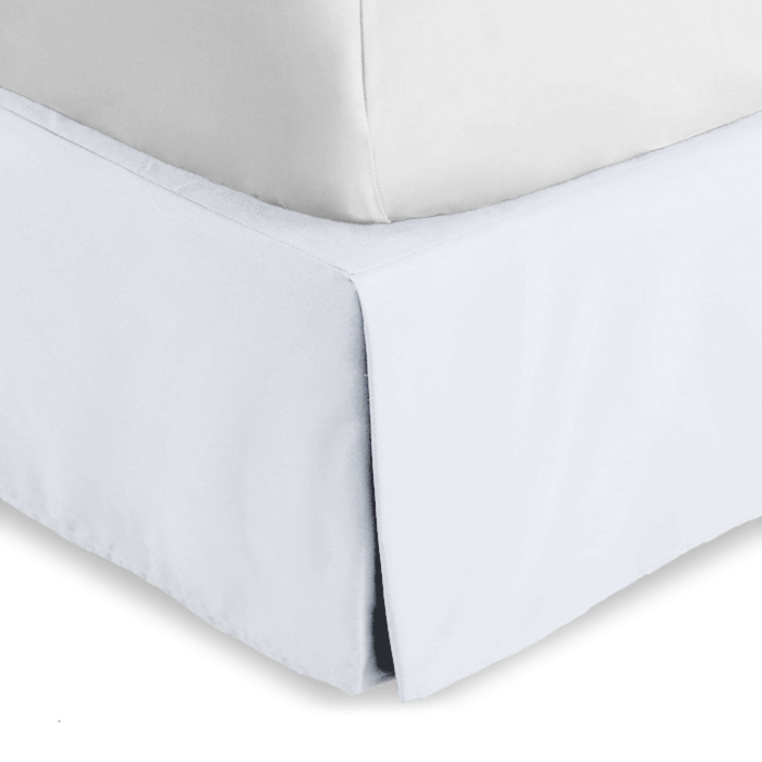 Bare Home queen bed skirt with 15-inch drop hides bed frame for a clean setup.