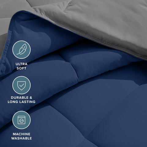 Bare Home queen comforter provides all-season warmth for varying climates.