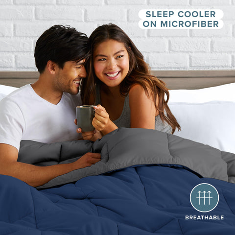 Bare Home queen comforter resists fading for long-lasting color.