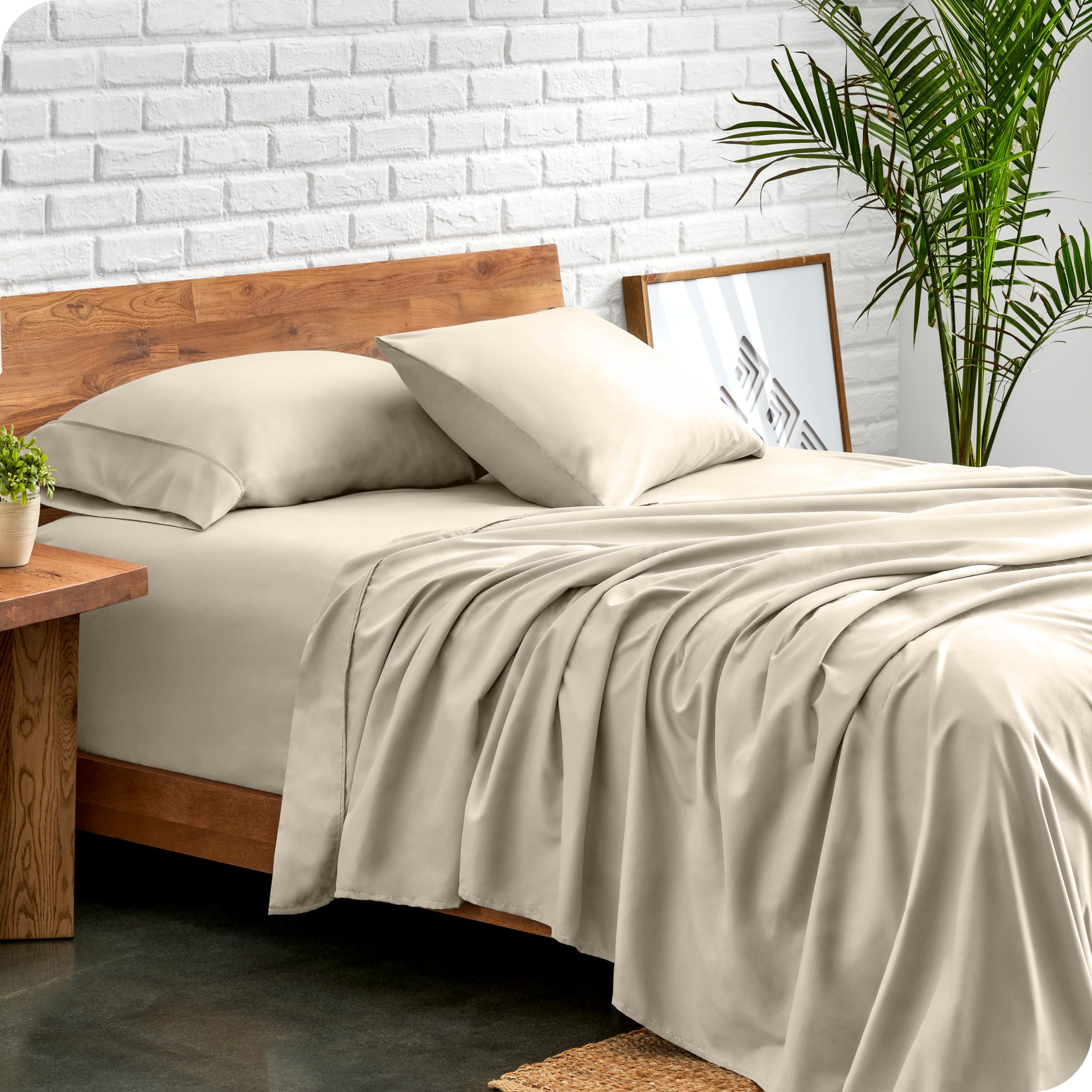 Bare Home Queen Flat Sheet 90x102 demonstrates generous size for ample coverage.