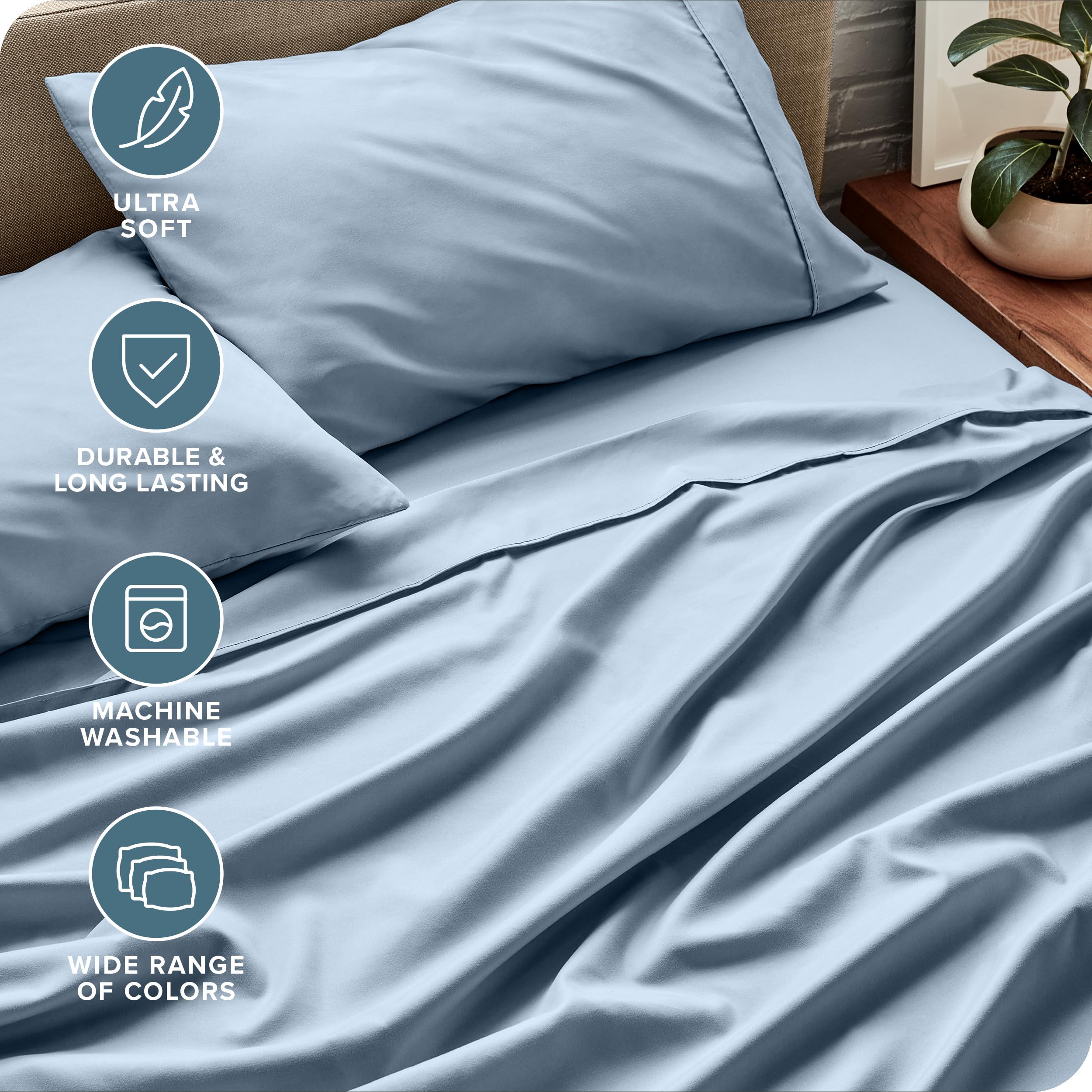 Bare Home pillowcases included for a coordinated, comfortable sleep setup