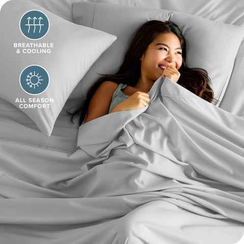 Bare Home queen pillowcases provide smooth surface and easy care