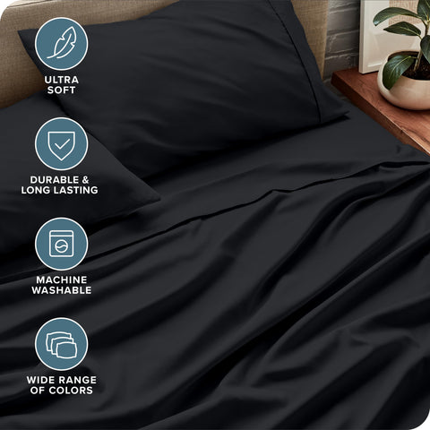 All-around elastic helps the fitted sheet stay snug.