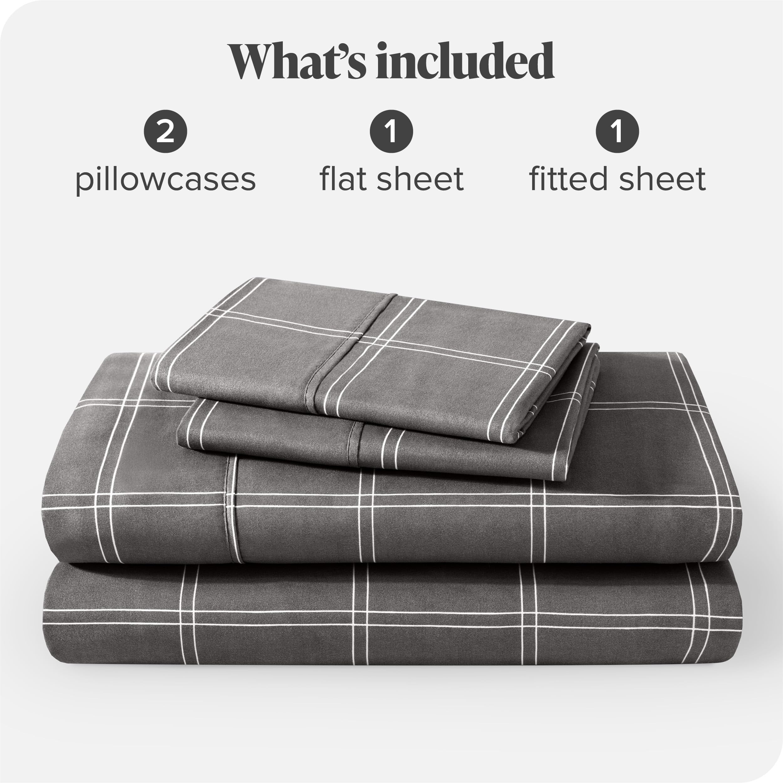 Bare Home plaid design complements modern bedrooms with versatile styling.