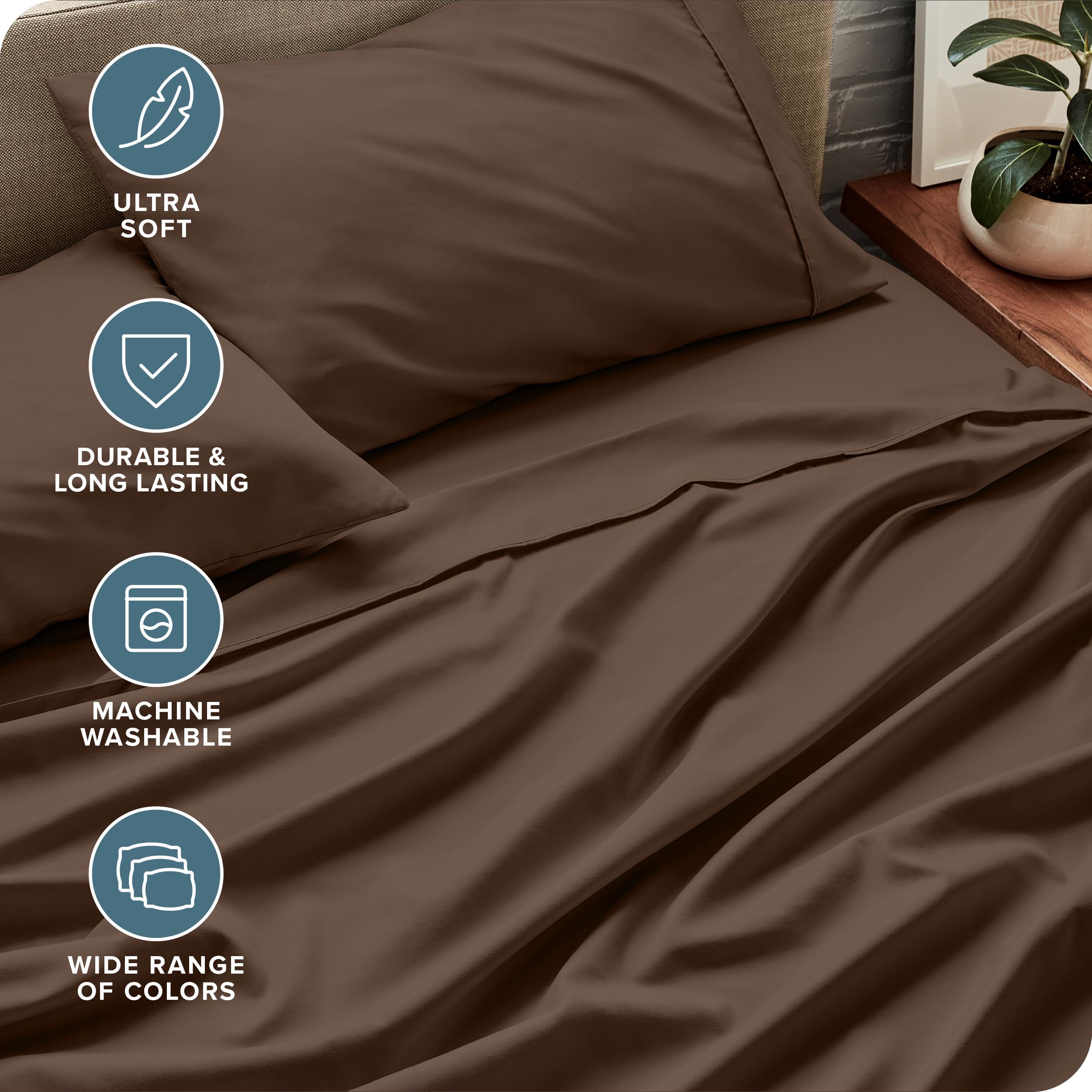 Bare Home deep-pocket design fits mattresses up to 15 inches securely.