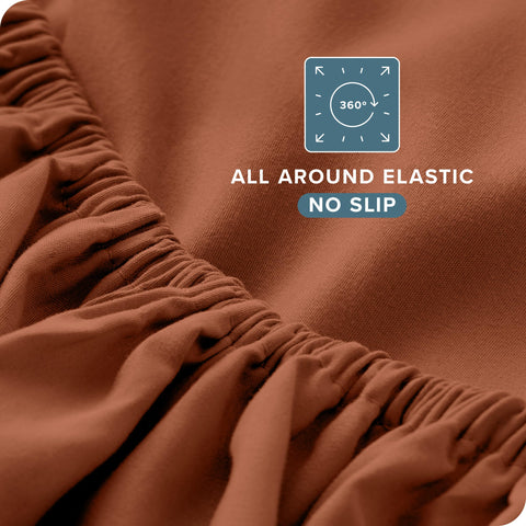 Bare Home easy-care sheets resist wrinkles and fading after washing.