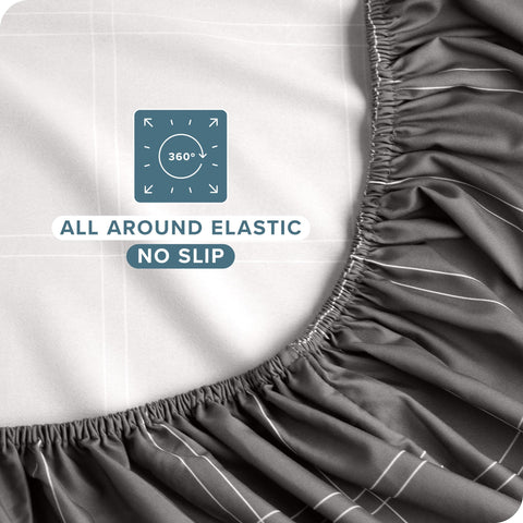 Bare Home all-around elastic edge keeps sheets securely in place.