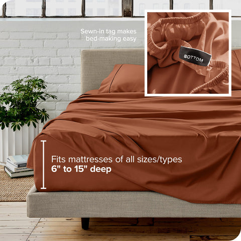 Bare Home all-around elastic provides a snug, secure bed fit.
