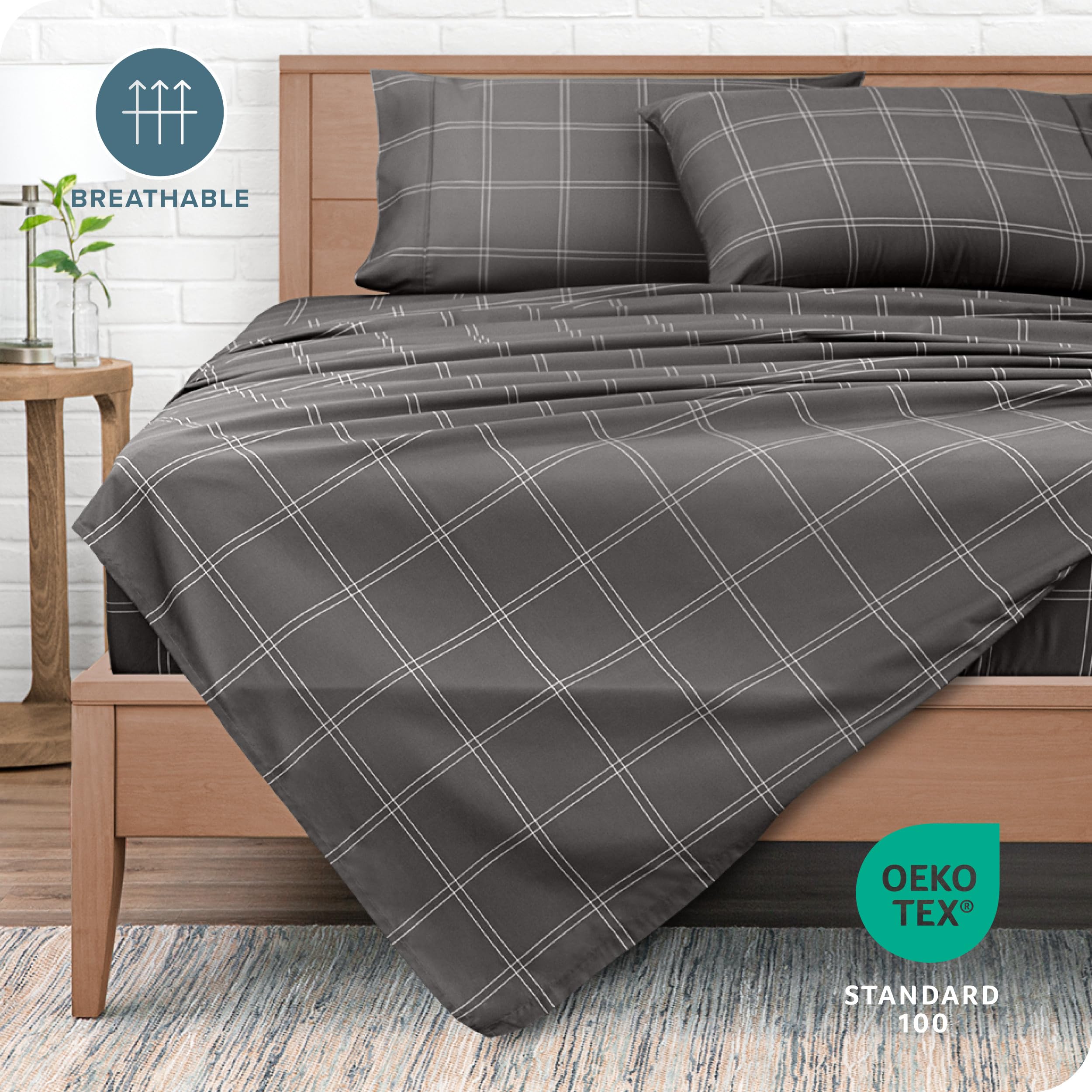 Bare Home pillowcases 20x30 pair with crisp edges and comfort.