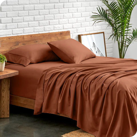 Bare Home queen fitted sheet with deep-pocket fits 6–15 inches securely.