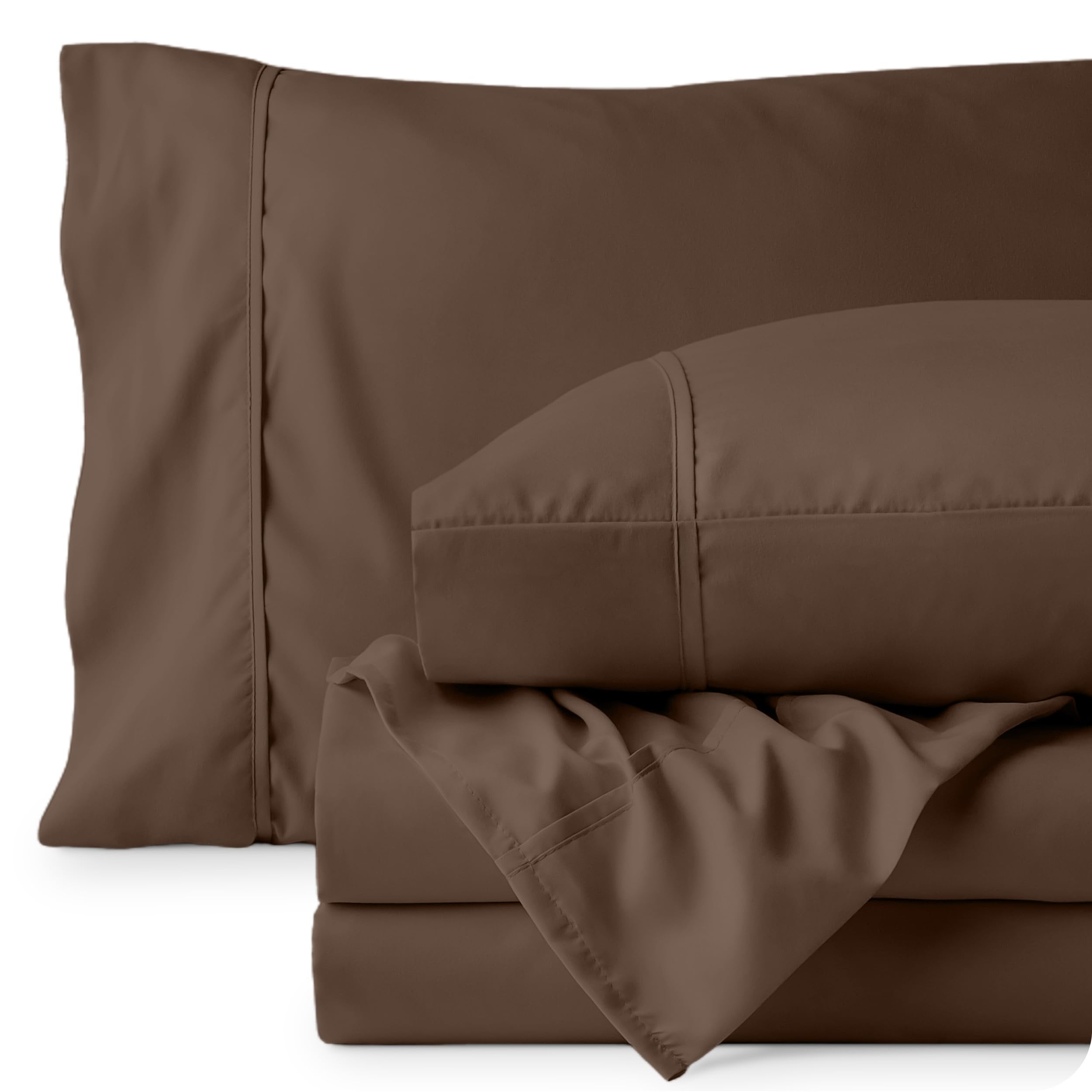 Bare Home cocoa color adds warm, inviting contrast to your bed ensemble.