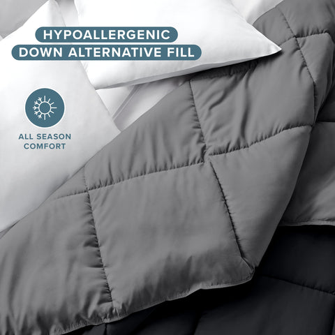 Bare Home twin xl comforter includes durable duvet loops