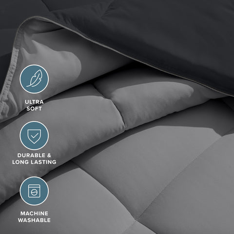 Bare Home twin xl comforter stain-resistant fabric for easy cleaning