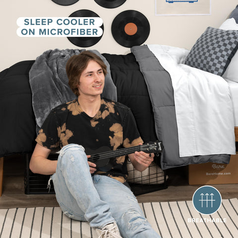 Bare Home twin xl comforter wrinkle-resistant finish stays neat
