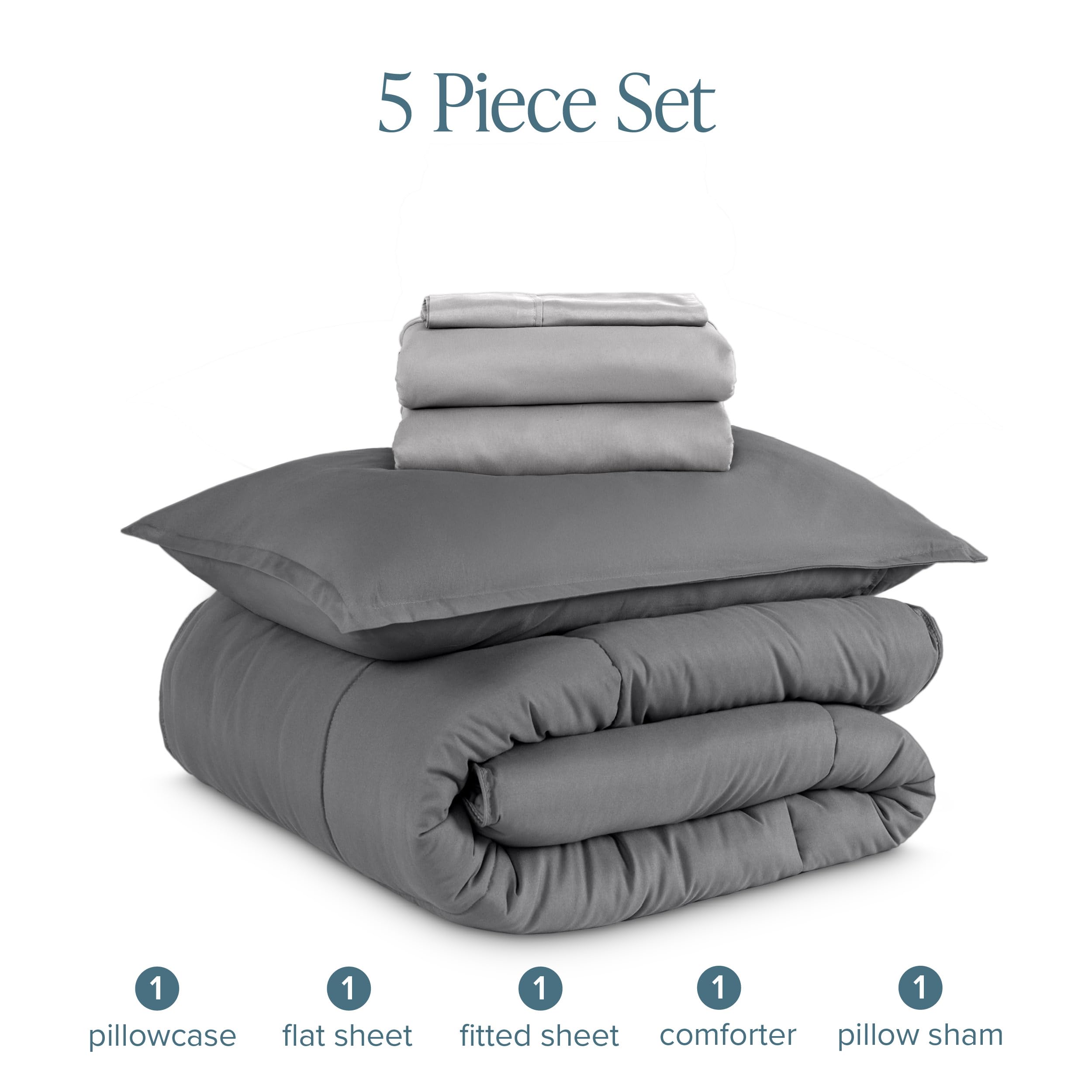 Bare Home twin-xl fitted sheet ready for dorm bed setup