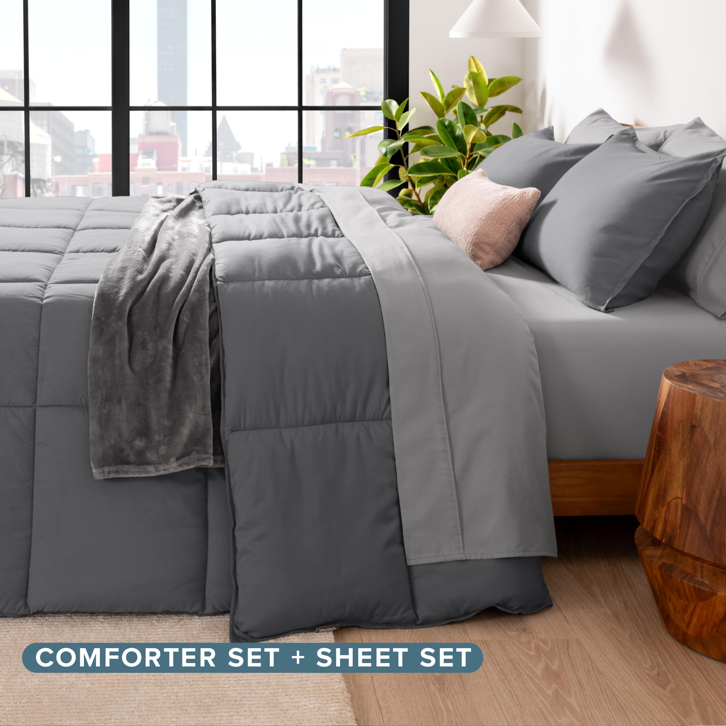 Bare Home twin-xl flat sheet provides generous coverage and easy care