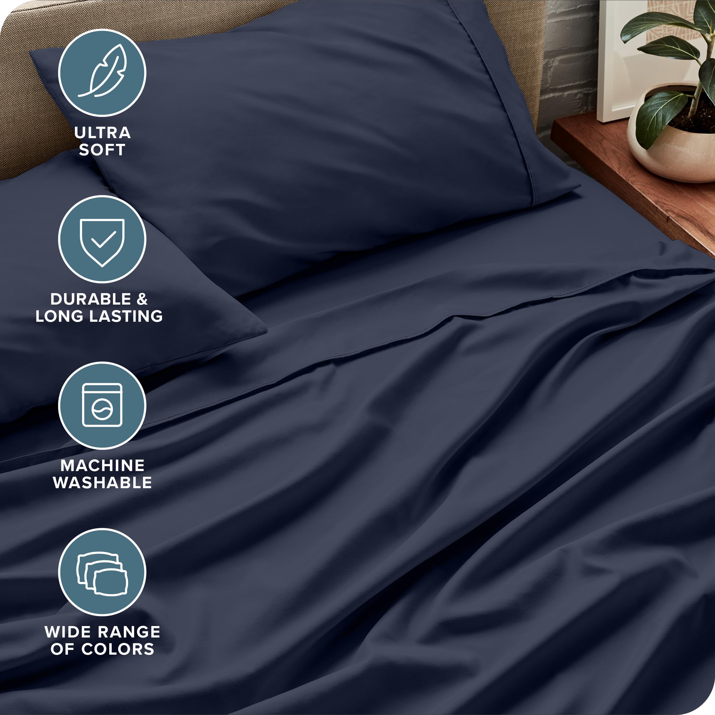 Close-up of Bare Home hydro-brushed fabric displaying ultra-soft texture.