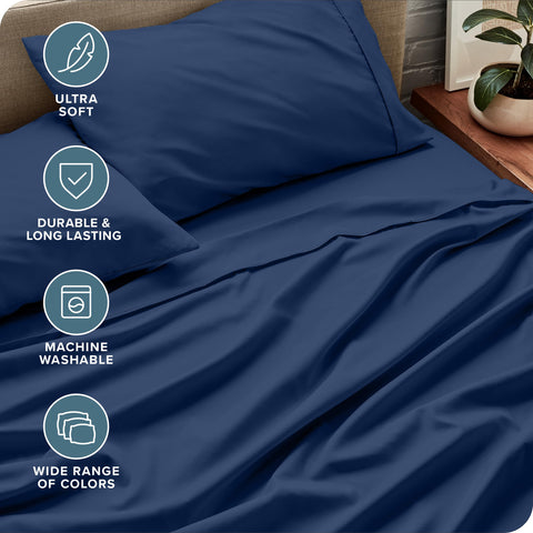 Bare Home ultra-soft fabric closeup highlights hydro-brushed texture for light warmth.
