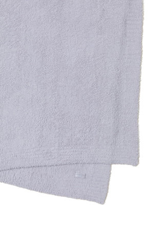 Barefoot Dreams CozyChic Throw closeup fabric showing buttery softness.