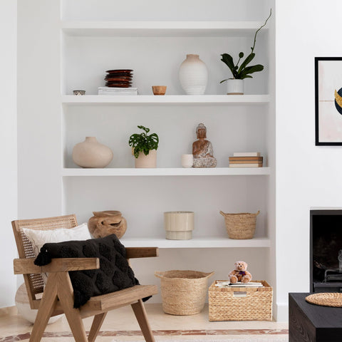 BARIEN farmhouse-boho storage baskets blend with rustic and modern styles.
