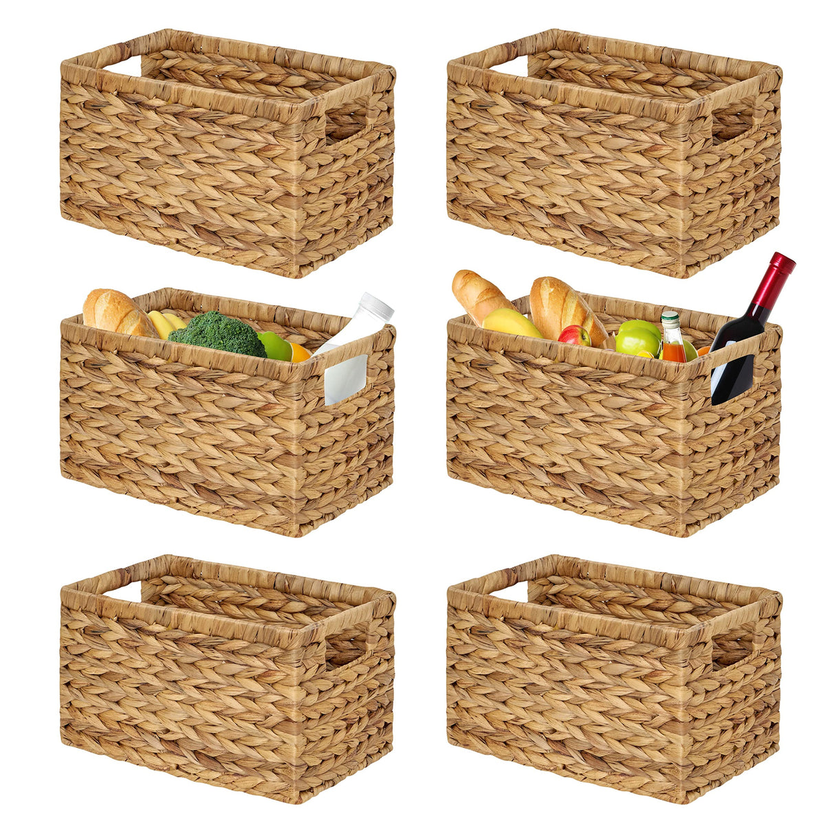 Barien natural water hyacinth baskets, main image, ideal for clutter control.