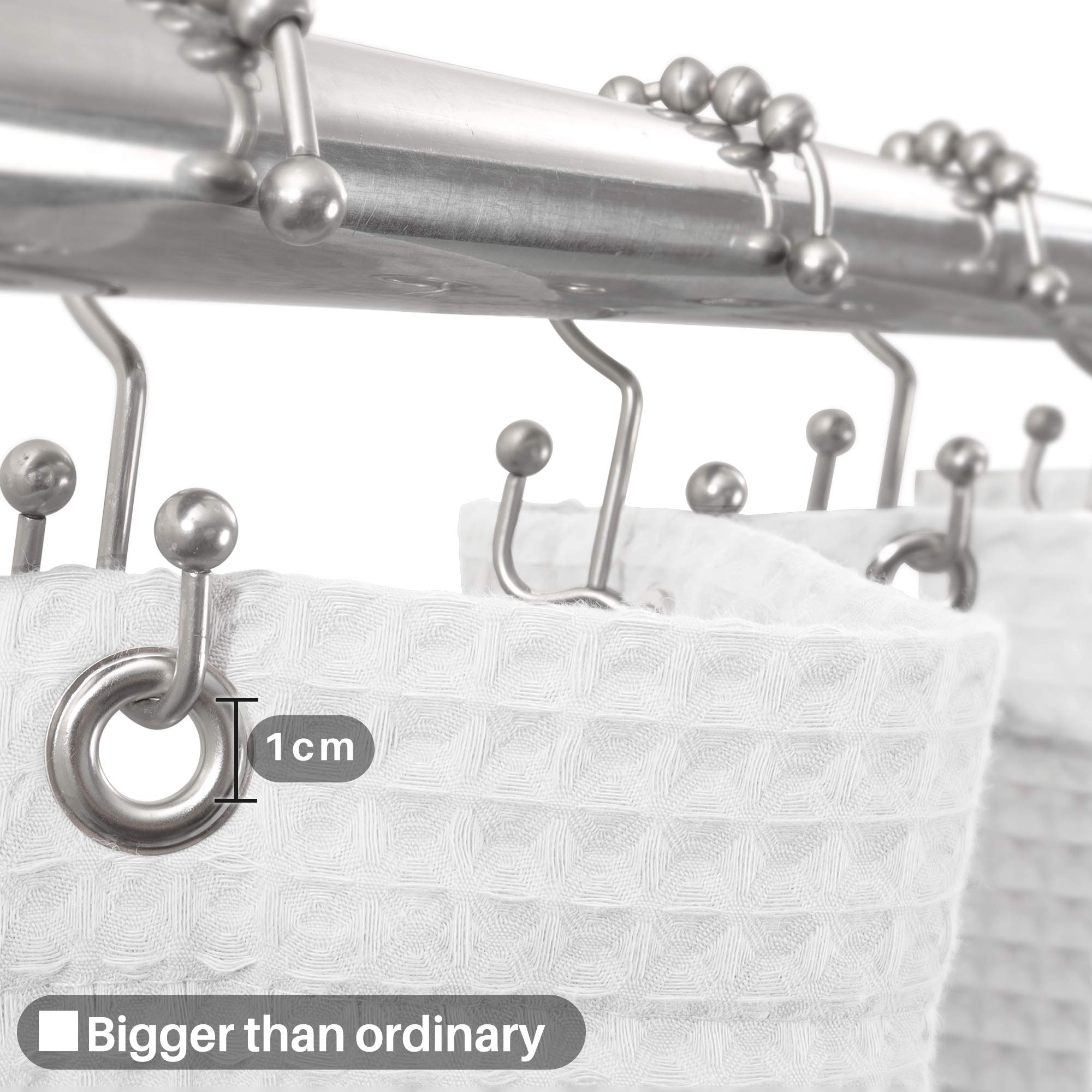 Barossa Design curtain with reinforced header and 12 rust-resistant grommets.