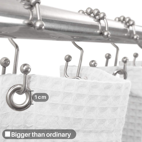 Barossa Design curtain with reinforced header and 12 rust-resistant grommets.