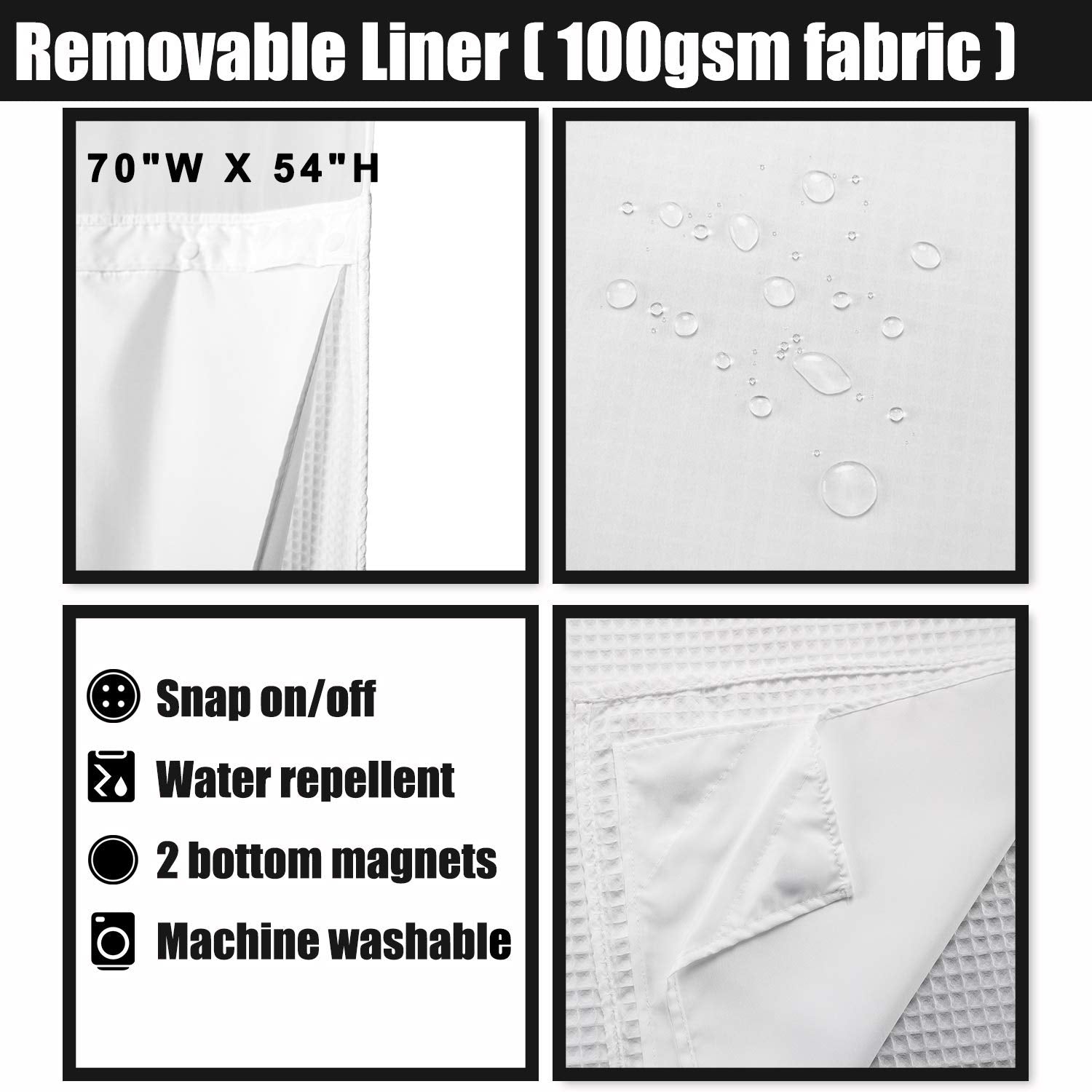 Barossa Design removable, water-repellent liner for separate washing