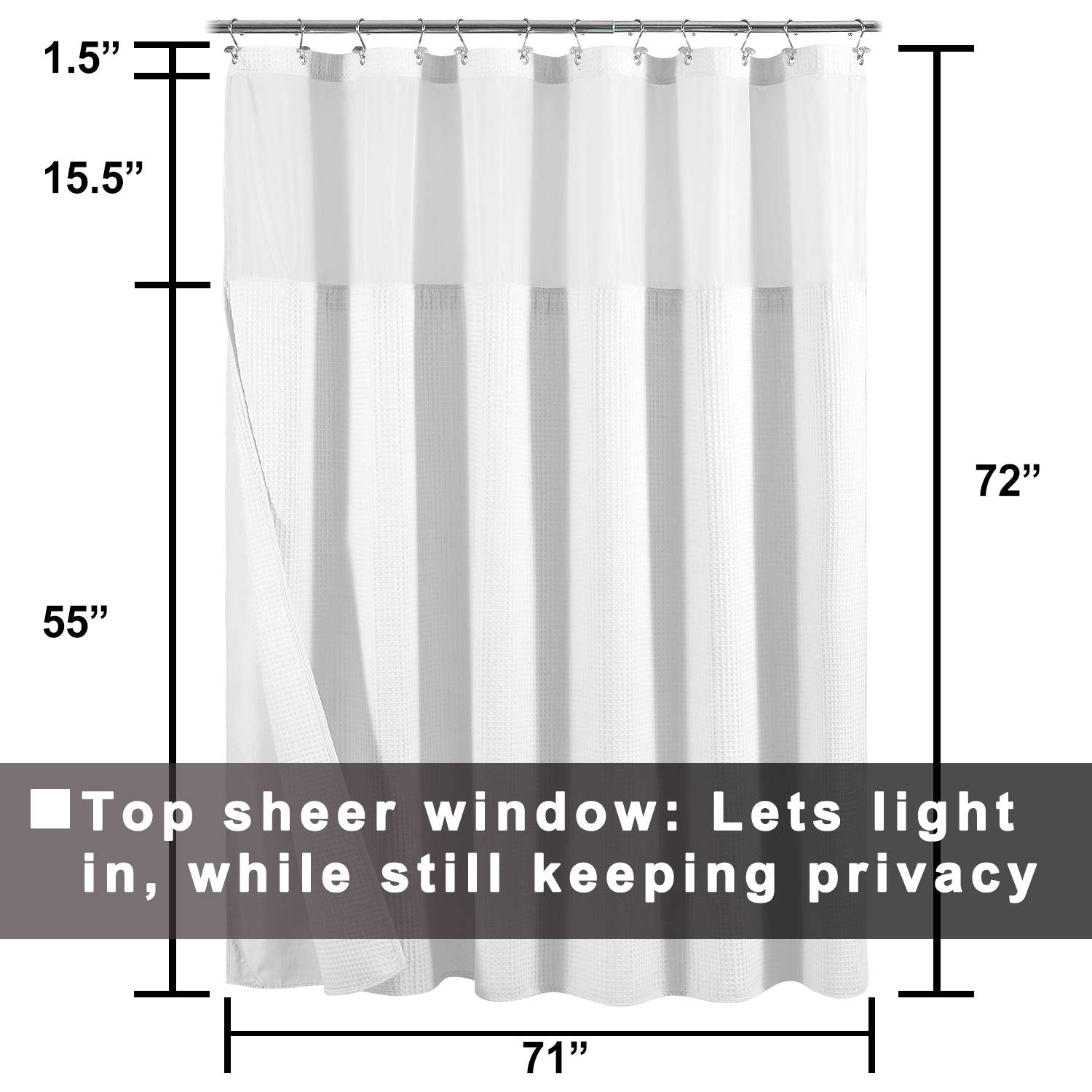 Barossa Design see-through mesh window top brightens tub area