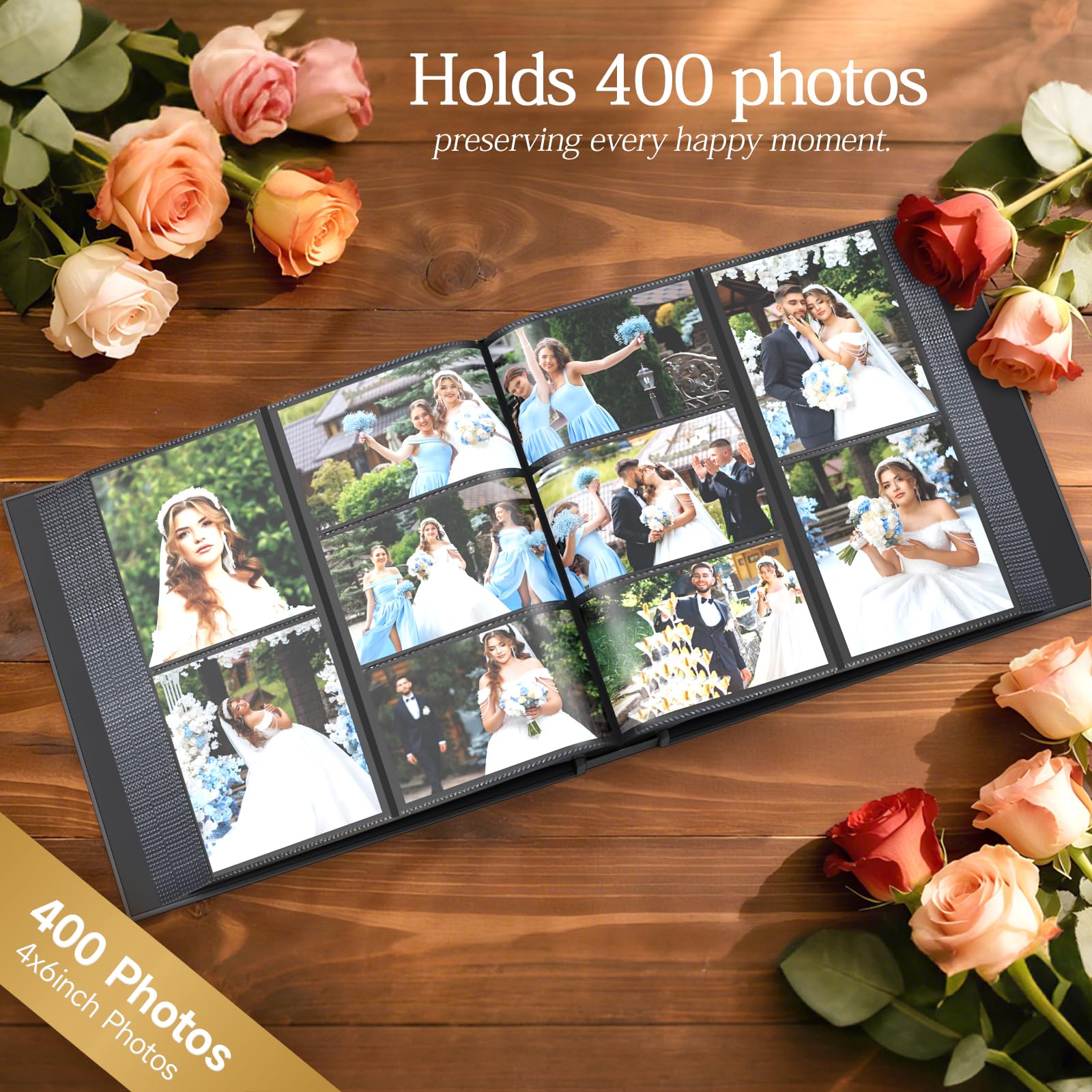 Barsone 400-pocket layout for comprehensive 4x6 photo storytelling