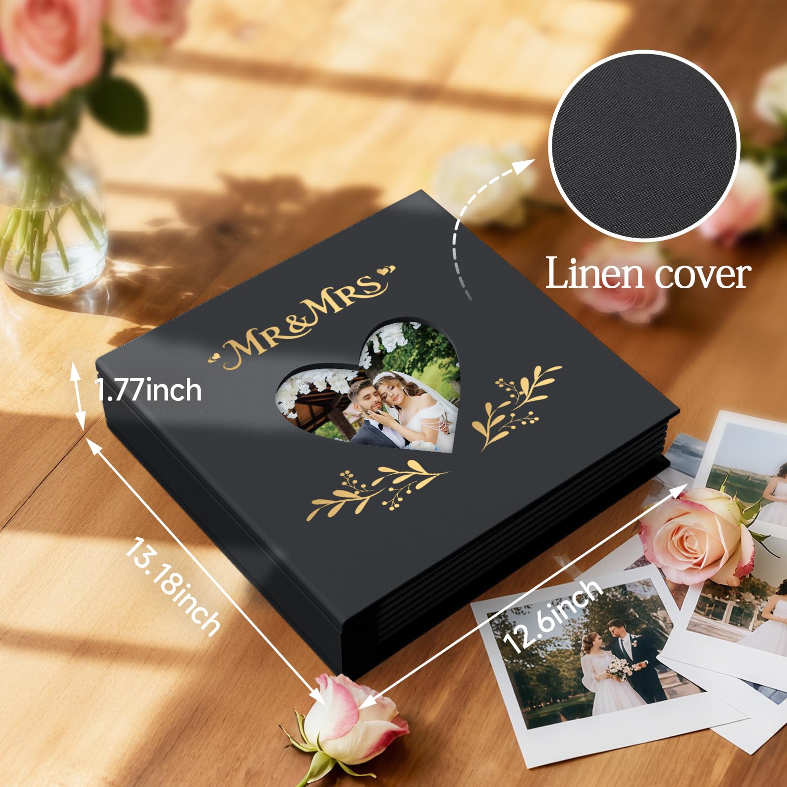 Barsone custom engraved cover detail with gold foil for personalization