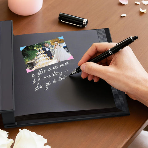Barsone lay‑flat design with 40 sheets for easy browsing and display