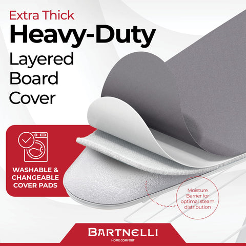 Bartnelli sturdy metal frame providing stability during ironing.