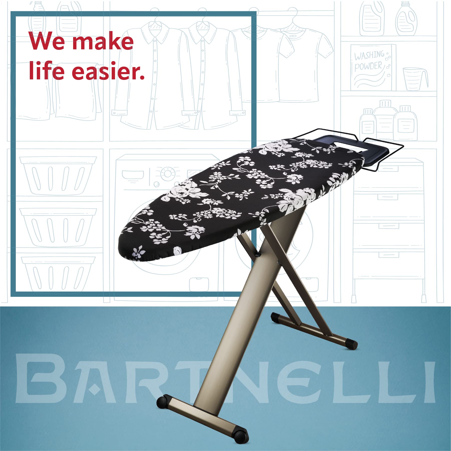 Bartnelli Pro Luxury protective leg shields prevent floor scratches.