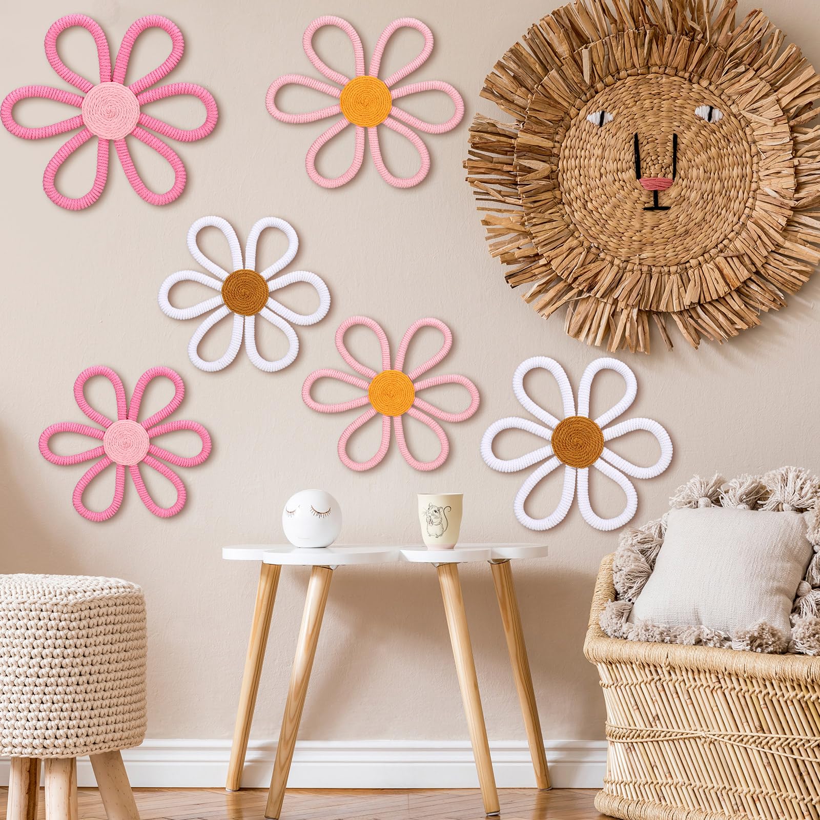 Barydat daisy wall decor in three sizes offers versatile styling