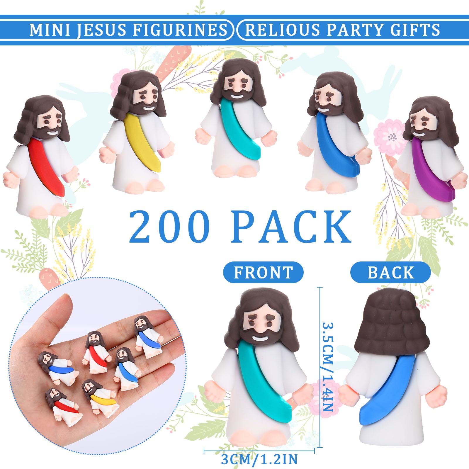Barydat tiny Jesus figurine arranged for Sunday school decor and gifts.