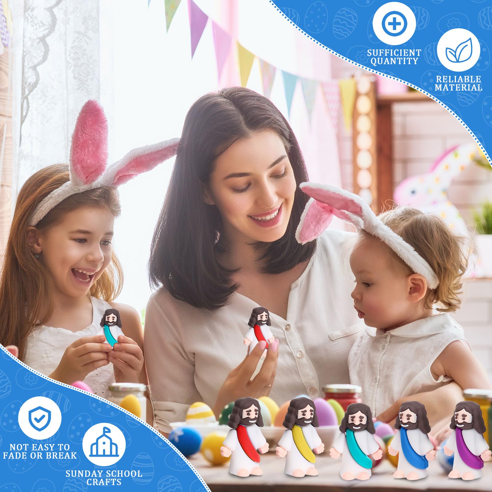 Barydat PVC Jesus dolls with smooth surfaces for safe handling.