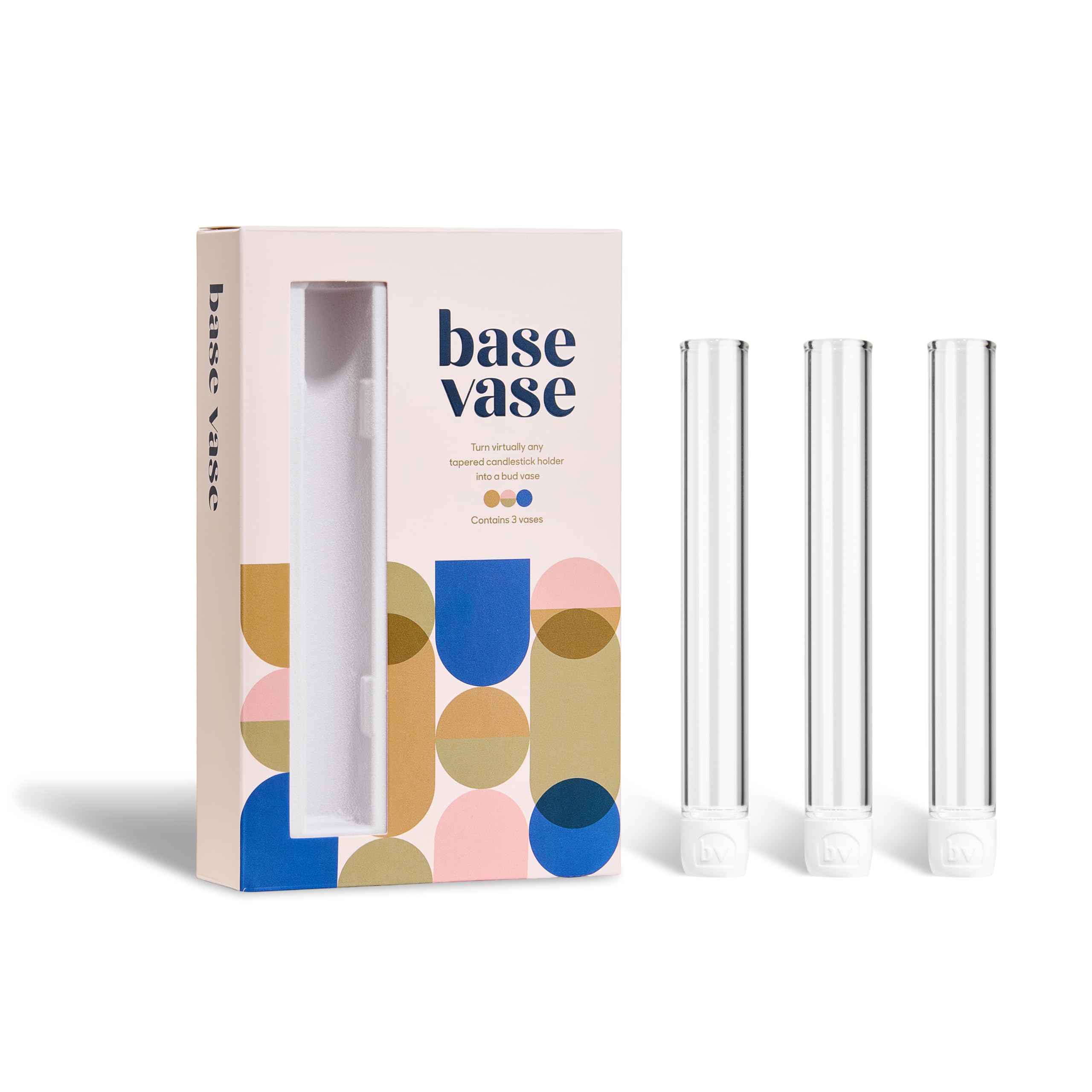 Base Vase adapter bands provide a tighter fit for different taper holders