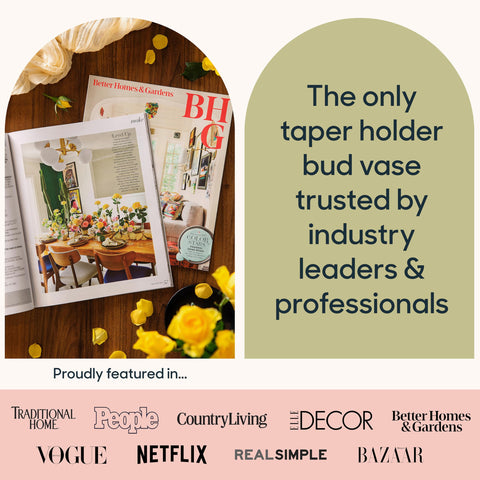Base Vase wedding table setup adds elegance to reception décor