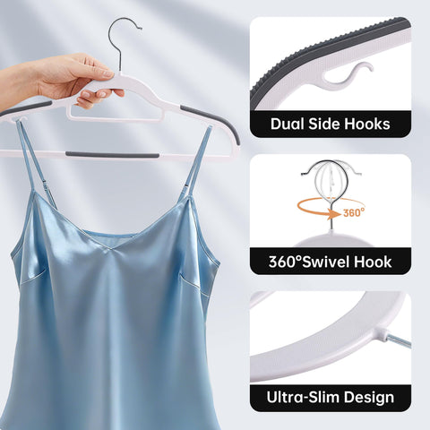 Baseca heavy-duty plastic hanger supports heavier garments without cracking.