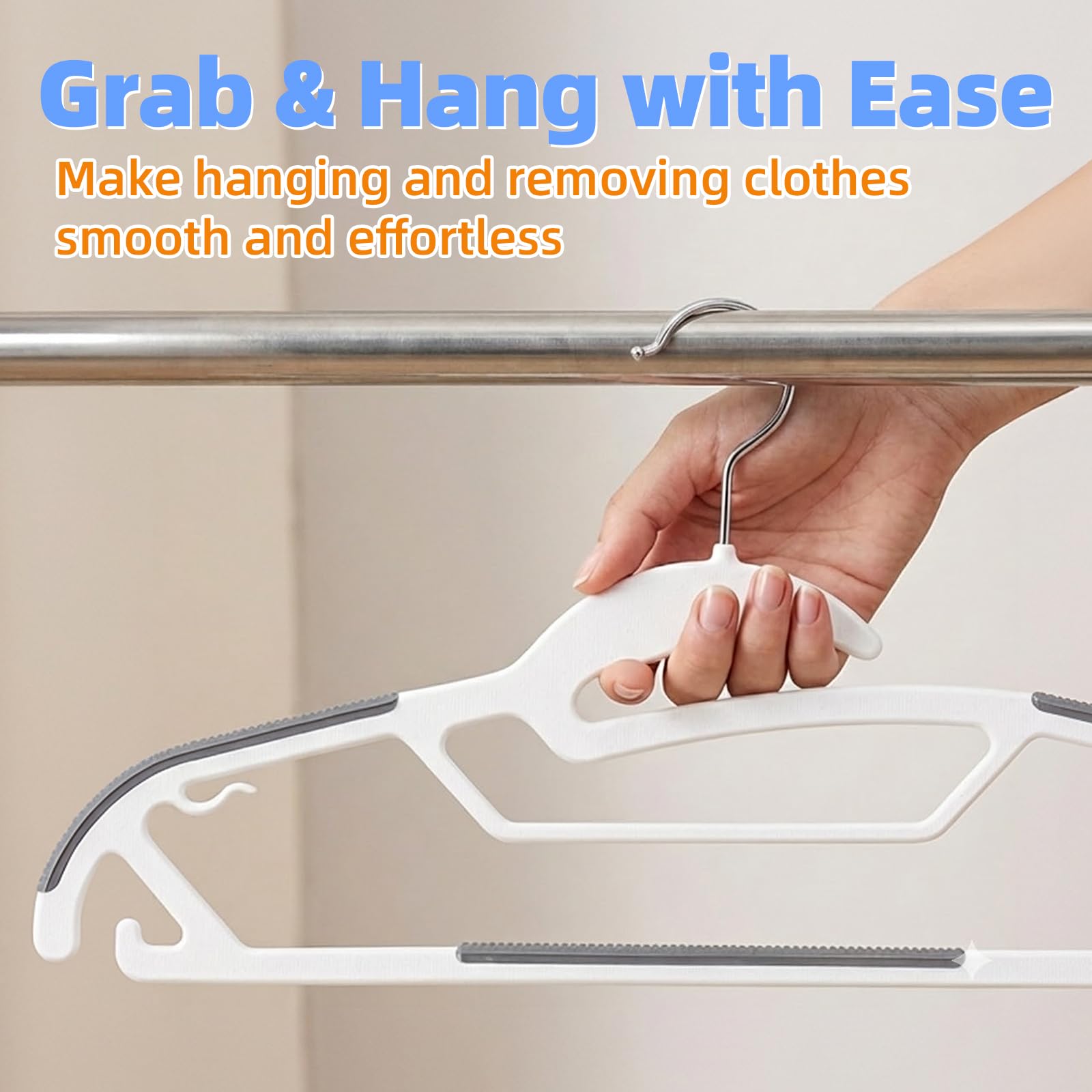 Baseca heavy-duty plastic construction resists bending under coats and sweaters.