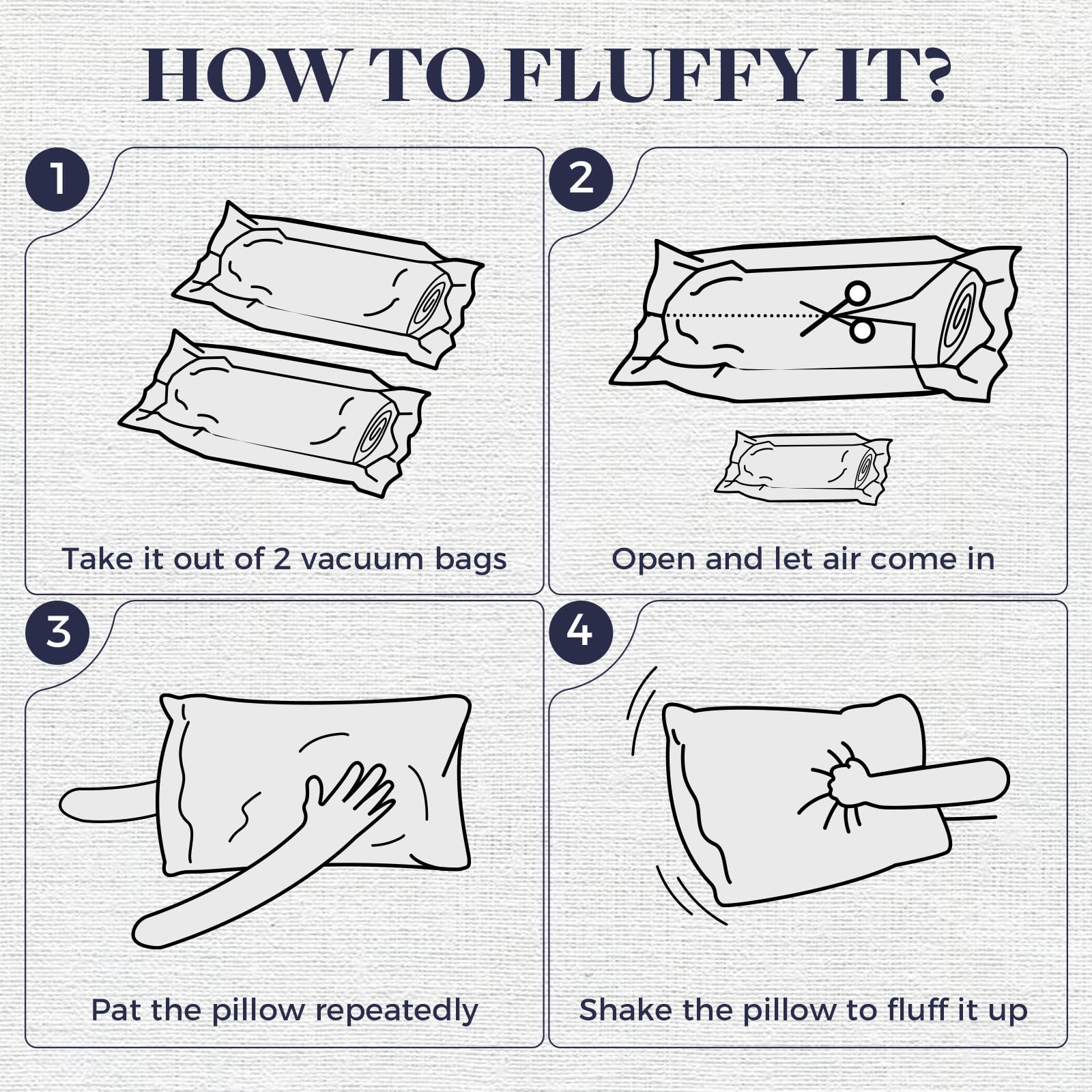 Basic Beyond king size pillow opened packaging shows fluffy loft.