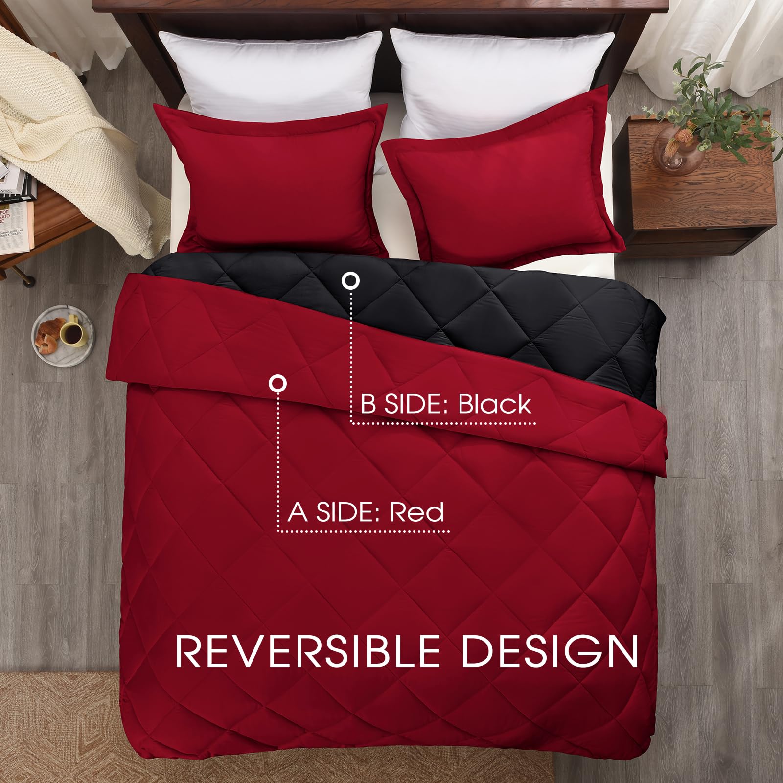 Basic Beyond lightweight comforter positioned on a made bed.